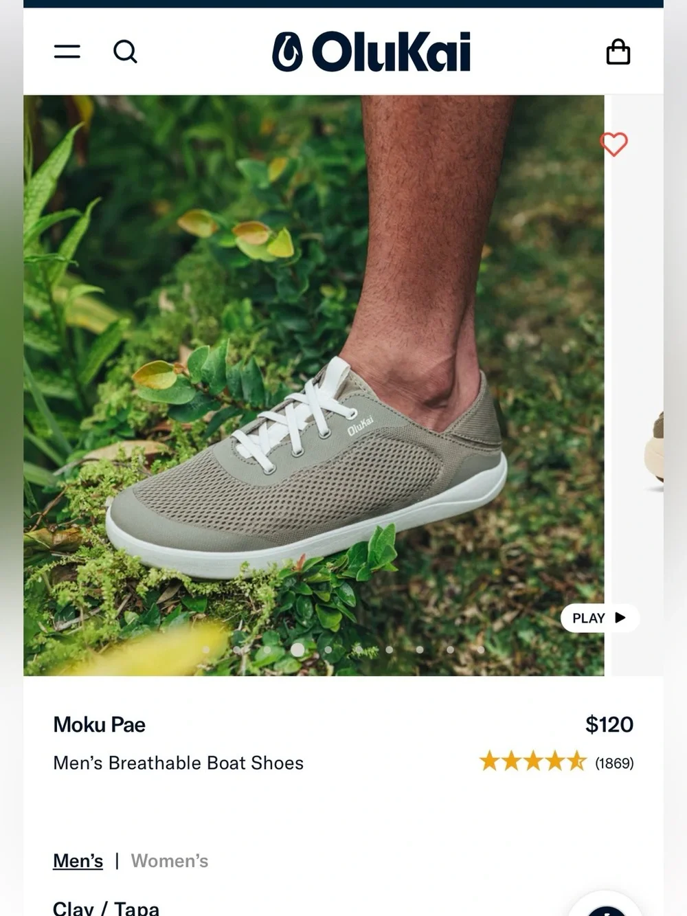 OLUKAI 🌊🌴Men's Moku Pae Boat Shoe in Clay/Tapa Size 13/ EUR 46 *EUC*